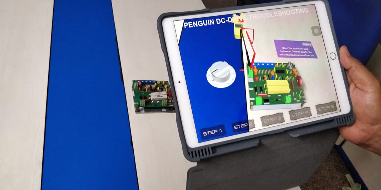 DC drive troubleshooting - Augmented reality